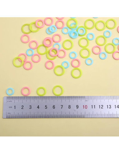 240 Anillos Marcadores de Puntos de Tejido Wonafa - Plástico S/M/L