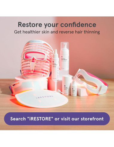 iRestore Máscara de Luz Roja para Ojos - 180 LEDs, Antiarrugas