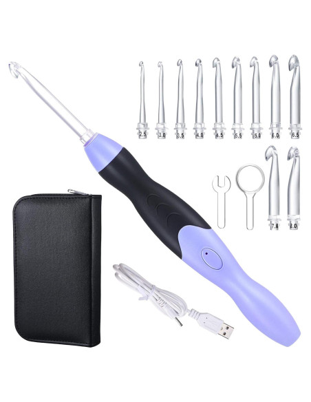 Juego de Ganchillos Iluminados Chuangdi 11 Piezas 2.5-8 mm