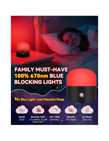 Lámpara de Sueño Roja Neporal REDIX 670nm Regulable Inalámbrica