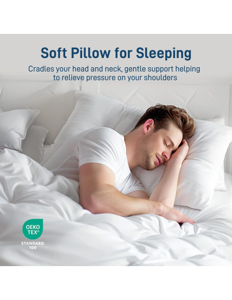 Almohada Hipoalergénica Ankwos Reina - Suave y Fresca 71x51cm