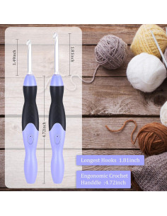 Juego de Ganchillos Iluminados Chuangdi 11 Piezas 2.5-8 mm 2