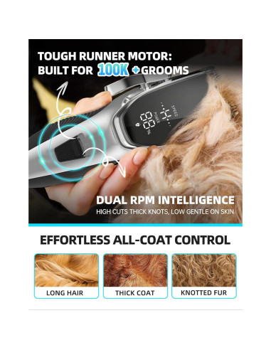 Kit de Aseo para Perros OCPEET DGC02 Inalámbrico 4 en 1