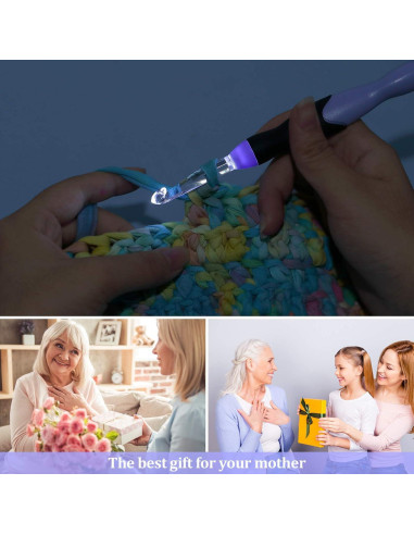 Juego de Ganchillos Iluminados Chuangdi 11 Piezas 2.5-8 mm