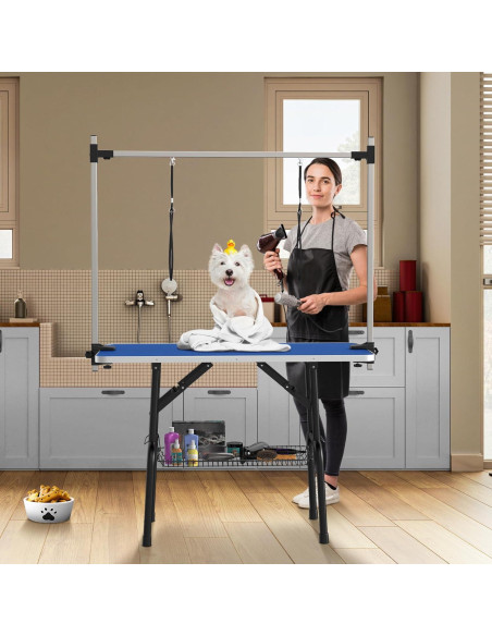 Mesa de Aseo para Perros YITAHOME 106.68 cm Azul Plegable