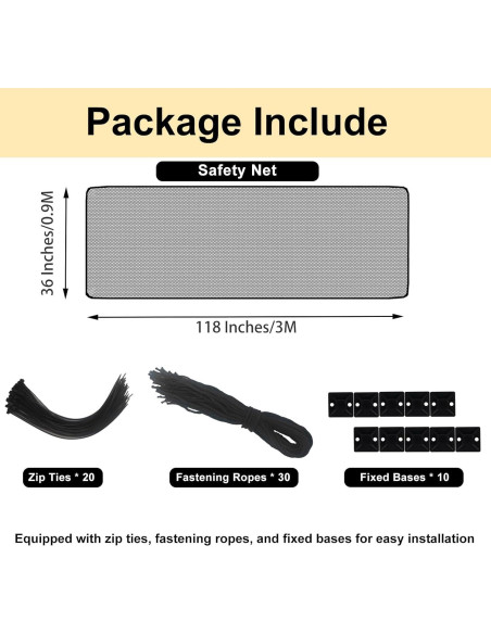 Red de Seguridad para Balcón 0.9m x 3m Sunjoy Castle