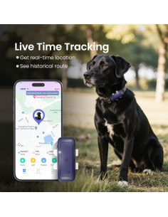Rastreador GPS para Mascotas TSKWUDA Azul Impermeable 42g 2