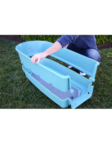 Baño Elevado para Mascotas Booster Bath Grande Verde Azulado