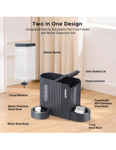 Comedero y dispensador de agua automático Apollo 4L negro 2