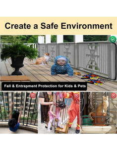 Red de Seguridad para Balcón 4.5m x 0.9m Sunjoy Castle 2