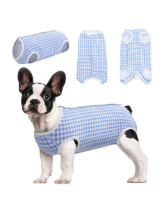 Traje de Recuperación Quirúrgica Kuoser para Perros y Gatos - Azul - Tamaño M