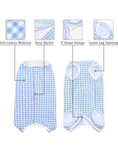 Traje de Recuperación Quirúrgica Kuoser para Perros y Gatos - Azul - Tamaño M 2