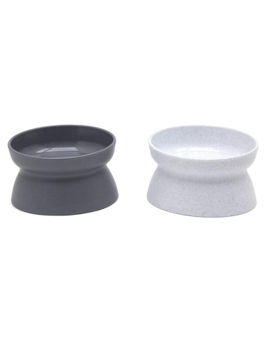 Tazones Elevados para Gatos Kitty City - Paquete de 2 Modernos