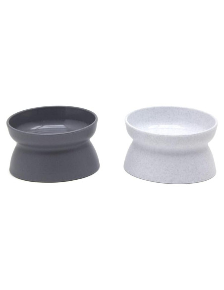 Tazones Elevados para Gatos Kitty City - Paquete de 2 Modernos Tazones Elevados para Gatos Kitty City - Paquete de 2 Modernos