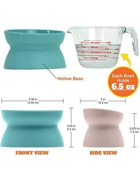 Tazones Elevados para Gatos Kitty City - Paquete de 2 Modernos Tazones Elevados para Gatos Kitty City - Paquete de 2 Modernos