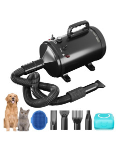 Secador Profesional para Mascotas COTUBLR Negro 4 Boquillas