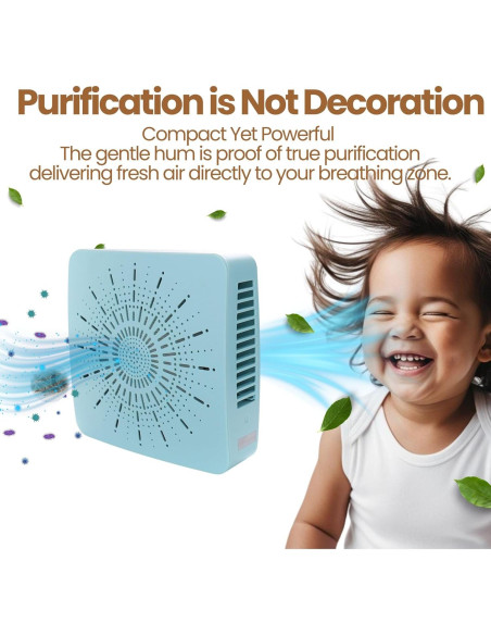 Purificador de Aire Portátil 4 en 1 HEPA USB-C - Azul Nebuloso