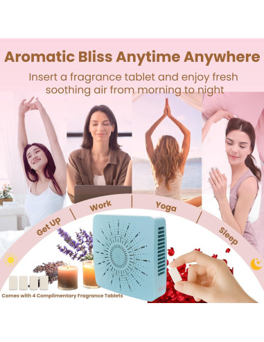 Purificador de Aire Portátil 4 en 1 HEPA USB-C - Azul Nebuloso