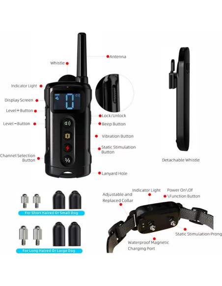 Collar de Entrenamiento Remoto Tifoss IPX7 1000ft 4 Modos