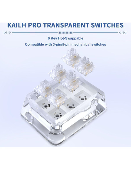 Teclado de Juego ATTACK SHARK B6 Inalámbrico RGB 6 Teclas Teclado de Juego ATTACK SHARK B6 Inalámbrico RGB 6 Teclas