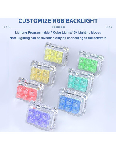 Teclado de Juego ATTACK SHARK B6 Inalámbrico RGB 6 Teclas