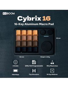 Teclado Numérico KiiBoom Cybrix 16 - Aluminio, RGB, 16 Teclas 2