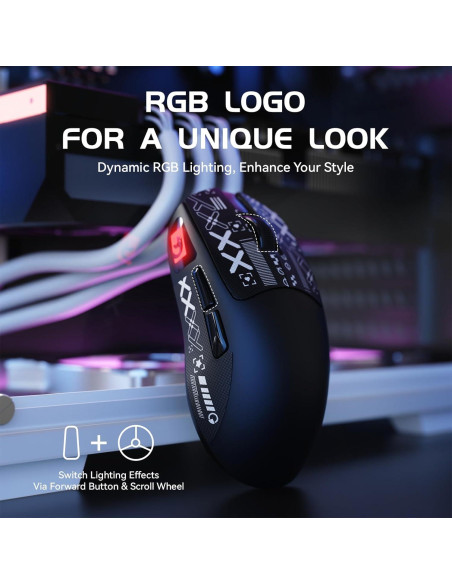 Ratón Inalámbrico MAMBASNAKE M4 24000 DPI RGB Ergonómico