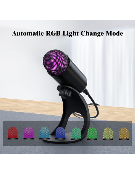 Micrófono USB LiANGSTAR K6 Omnidireccional con Silencio