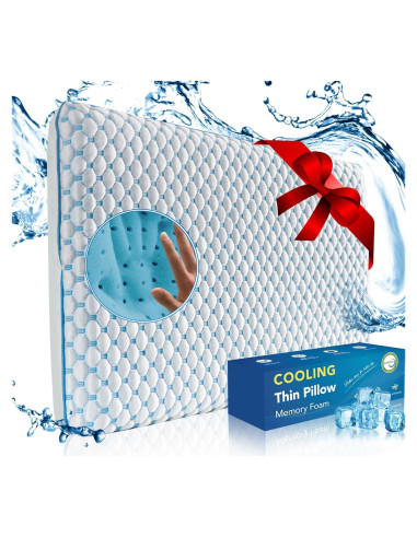 Almohada Iwacool Ultra Delgada 5.7 cm Espuma Viscoelástica