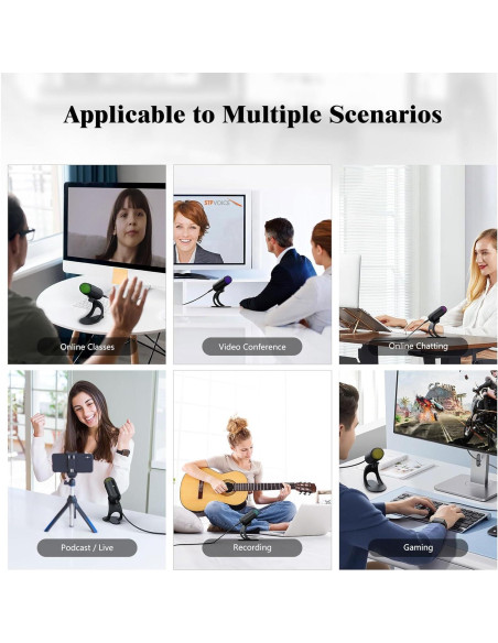 Micrófono USB LiANGSTAR K6 Omnidireccional con Silencio