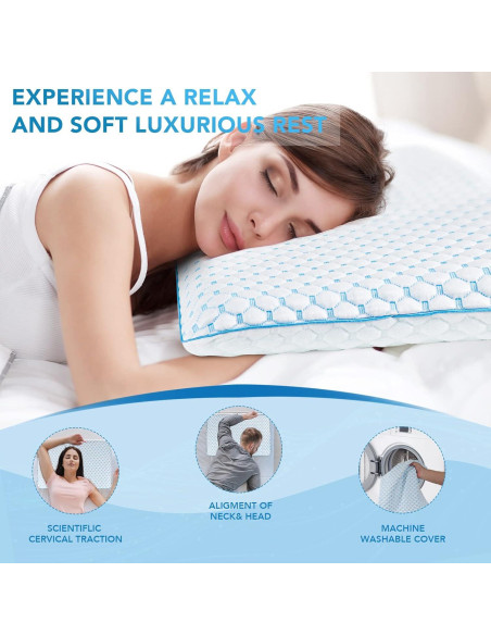 Almohada Iwacool Ultra Delgada 5.7 cm Espuma Viscoelástica