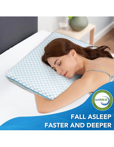 Almohada Iwacool Ultra Delgada 5.7 cm Espuma Viscoelástica