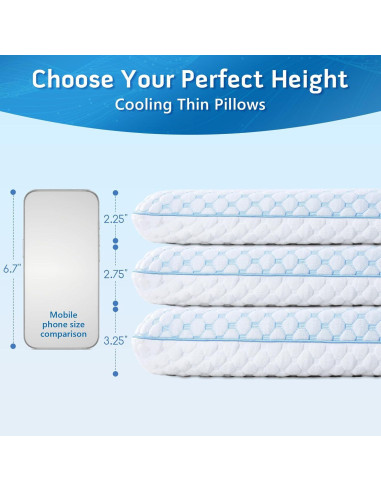 Almohada Iwacool Ultra Delgada 5.7 cm Espuma Viscoelástica