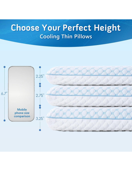 Almohada Iwacool Ultra Delgada 5.7 cm Espuma Viscoelástica