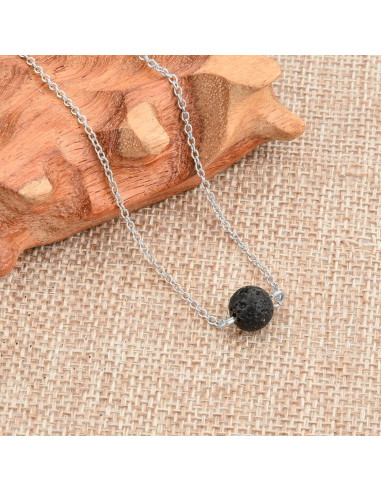 Collar de Lava Volcánica Mystiqs 45.72 cm Difusor Aceites