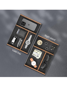 Organizador de Escritorio UPERGO VD-2S, Aluminio y Nogal, 20x30 cm 2