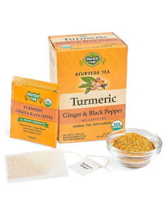 Té de Cúrcuma Orgánica Herbal Cup con Jengibre y Pimienta Negra - 16 Bolsitas