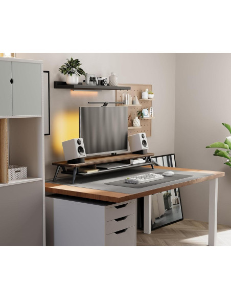 Soporte Doble para Monitor Fenge 108 cm con Organizador y Gestión de Cables