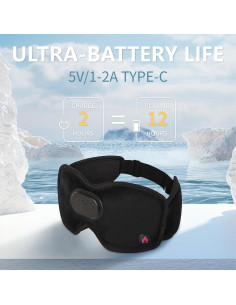 Máscara de Ojos Calentada SYPVRY con Auriculares Bluetooth 2