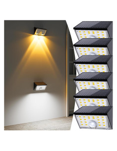 Luces Solares de Seguridad JSOT 6 Pack con Sensor de Movimiento