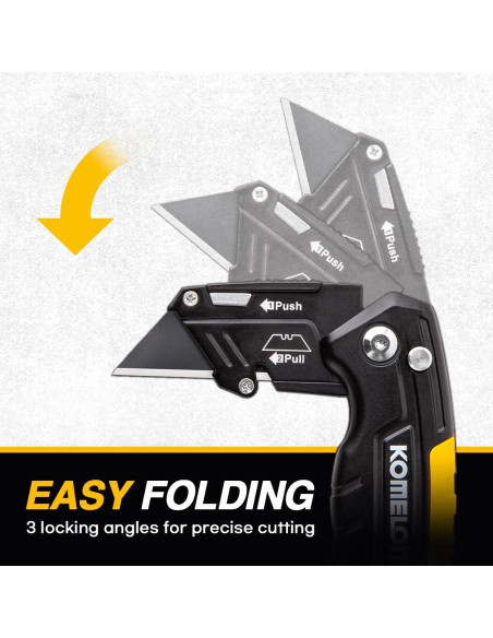 Cuchillo de Utilidad Plegable Komelon UDF-N6 con 4 Cuchillas