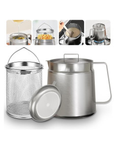 Olla de Filtro de Aceite COWHERDING 2L Acero Inoxidable