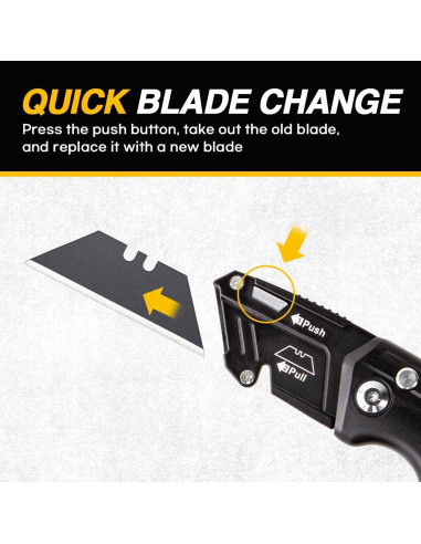 Cuchillo de Utilidad Plegable Komelon UDF-N6 con 4 Cuchillas