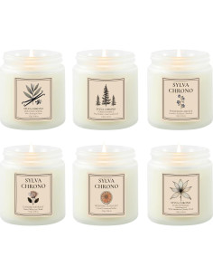 Juego de 6 Velas Aromáticas de Cera de Soja Sylva Chrono 2