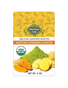 Té de Taza Herbal Orgánico Matcha Japonés 56.7g Cúrcuma Jengibre