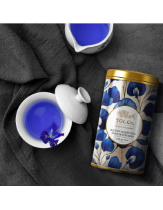 Té Herbal Flor de Guisante Azul TGL Co. 50g Lata Alta 2