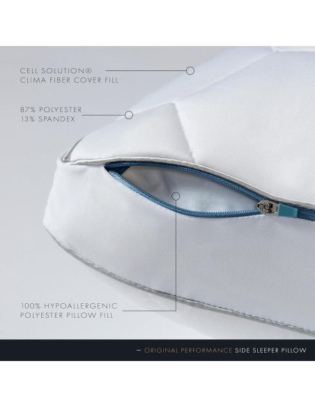 Almohada SHEEX Original Performance Rey Refrigerante 100% Poliester