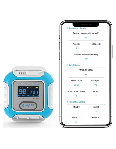 Oxímetro de Pulso Bluetooth Pepultech 2000A para Adultos