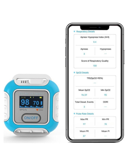 Oxímetro de Pulso Bluetooth Pepultech 2000A para Adultos