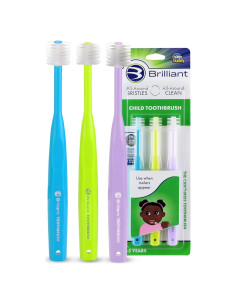 Cepillo de dientes Brilliant Oral Care para niños 3 unidades